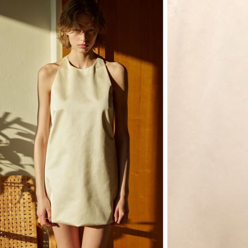 ZARA Balloon Halter Dress